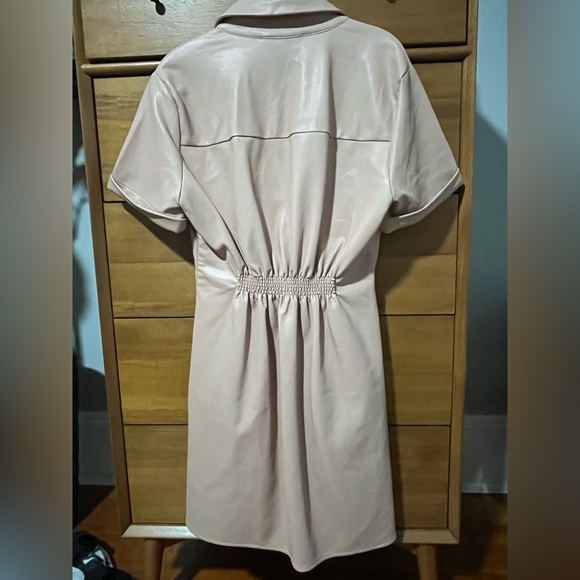 ASTR Terra Faux Leather Dress - Light Pink - Size Medium - Picture 9 of 10